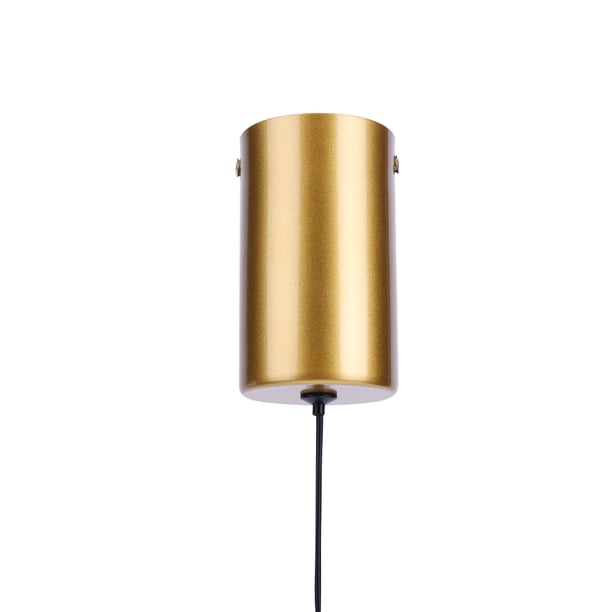 Lámpara colgante Oro Negro Luz de línea larga Metal blanco cálido para dormitorio Sala de estar
