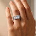 thumbnail image 7 of Flydeer Wedding Bands Stacking Ring Enhancers for Engagement Rings Infinity Wrap 5A CZ Silver Plated Size 7, 7 of 7