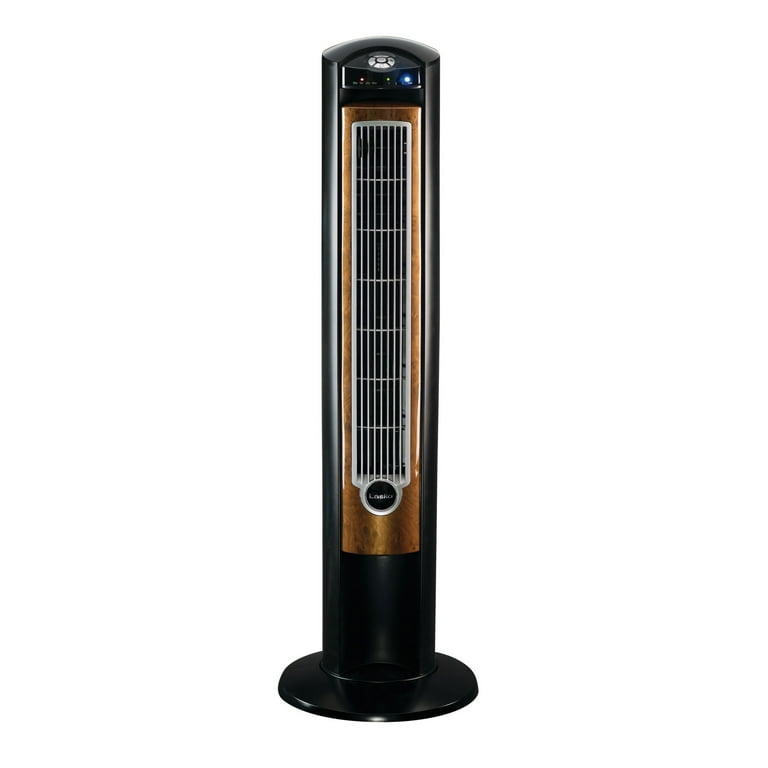 Lasko Oscillating 42 Wind Curve Tower Fan with Fresh Air Ionizer 3 Speed Remote Black Woodgrain T42950 Walmart
