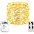 thumbnail image 1 of 200 Led Fairy Lights With Remote, 66ft Battery Operated Long String Lights, 8 Modes Copper Wire Christmastwinkle Lights Valentines Day Decor, 1 of 5
