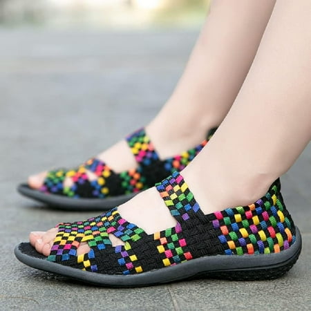 

Elastic Belt Casual Women Shoes Elastic Belt Sports Sandals Women s Summer Bohemian Beach Shoes Fish Mouth Open Toe Sandals Casual Walking Shoes Work Slip-on Sneakers