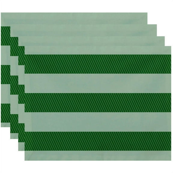 Simply Daisy 18" x 14" Windward Stripes Print Placemats, Set of 4
