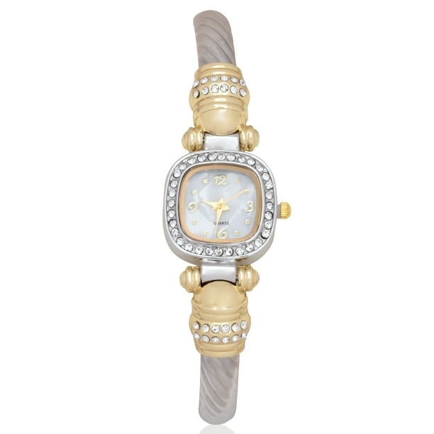 Time and Tru Women Analog Watch in TwoTone with Rounded Square Dial