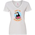 thumbnail image 3 of Inktastic Save the Rainforest Toucan Illustration Women's V-Neck T-Shirt, 3 of 5