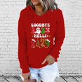 thumbnail image 2 of Gibobby Sudadera navideña mujer Navidad Mujer Casual Y 2 K Impreso Cuello Redondo Sudadera Suelta Sudadera Con Capucha Manga Larga Sudadera Blusa(Rojo,G), 2 of 5
