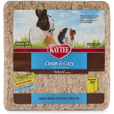 Kaytee Clean and Cozy Small Pet Bedding Natural Material 12.3 liters Pack of 4