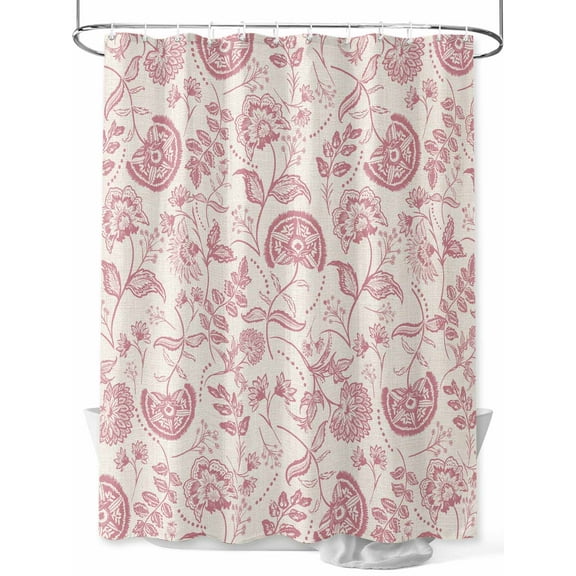 Fsddascl Abstract Spring Floral Shower Curtain Set - 36" x 78" Washable Bathtub Curtain with 12 Hooks, Farmhouse Summer Botanical Waterproof Fabric Stall Shower Curtains for Bathroom/Bathtub Décor