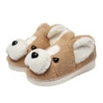 thumbnail image 3 of Vedolay Toddler Boys Girls Soft Plush Non-Slip House Slippers Warm Indoor Bedroom Shoes Khaki,28-29, 3 of 5
