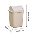 thumbnail image 6 of JMYHOAM Plastic Wastebasket/Trash Can, Garbage Container Household Flip-top Odor-blocking Trash Can Plastic Flip-top Large-capacity Trash Can 12L, 6 of 6
