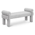 thumbnail image 1 of Meridian Furniture Stefano Grey Fabric Bench, 1 of 8