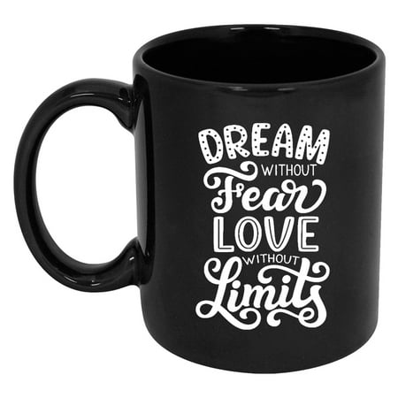 

RADANYA Dream Without Fear Love Ceramic Mugs Coffee Mugs 11oz Beautiful Mugs Gift For Birthday Gift For Boyfriend Girlfriend Valentine s Day Friendship Day Gift For Best Friend Color : Black