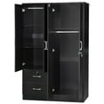 thumbnail image 2 of Better Home Products Luna Modern Wood 4 Doors 2 Drawers Armoire in Black, 2 of 3