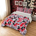 thumbnail image 2 of Manfei Minimalism Camouflage Queen Comforter Set, Graffiti Camo Gorilla Comforter Sets Queen, Gray Red, Gray Reversible, 3-Piece, 1 Comforter and 2 Pillowcases, 2 of 7