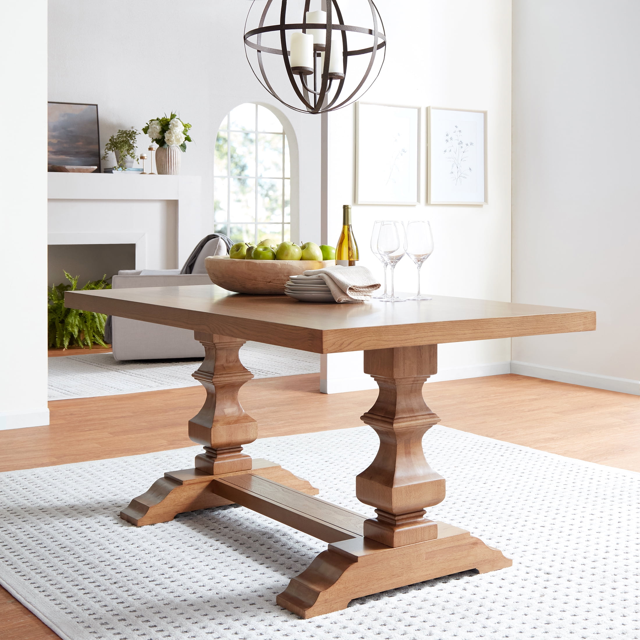 My Texas House Grove Trestle Dining Table, Warm Brown
