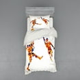thumbnail image 2 of Ambesonne Abstract Bedding Set 4 Pcs, Colorful Footballers, Queen, Multicolor, 2 of 3