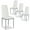 White, variant on Set of 4 Dining Chair, Soft Padded Side Chairs with Ergonomic High Backrest & Steel Frame, Simple Modern Upholstered Accent Dining Chairs for Living Room Kitchen Dining Room Restaurant