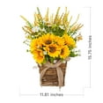 thumbnail image 2 of Myecovie Fall Wreath Sunflower Wreaths Basket 17" Summer Seasonal Decor Indoor Outdoor Wreaths for Front Door with Burlap Bow, 2 of 7