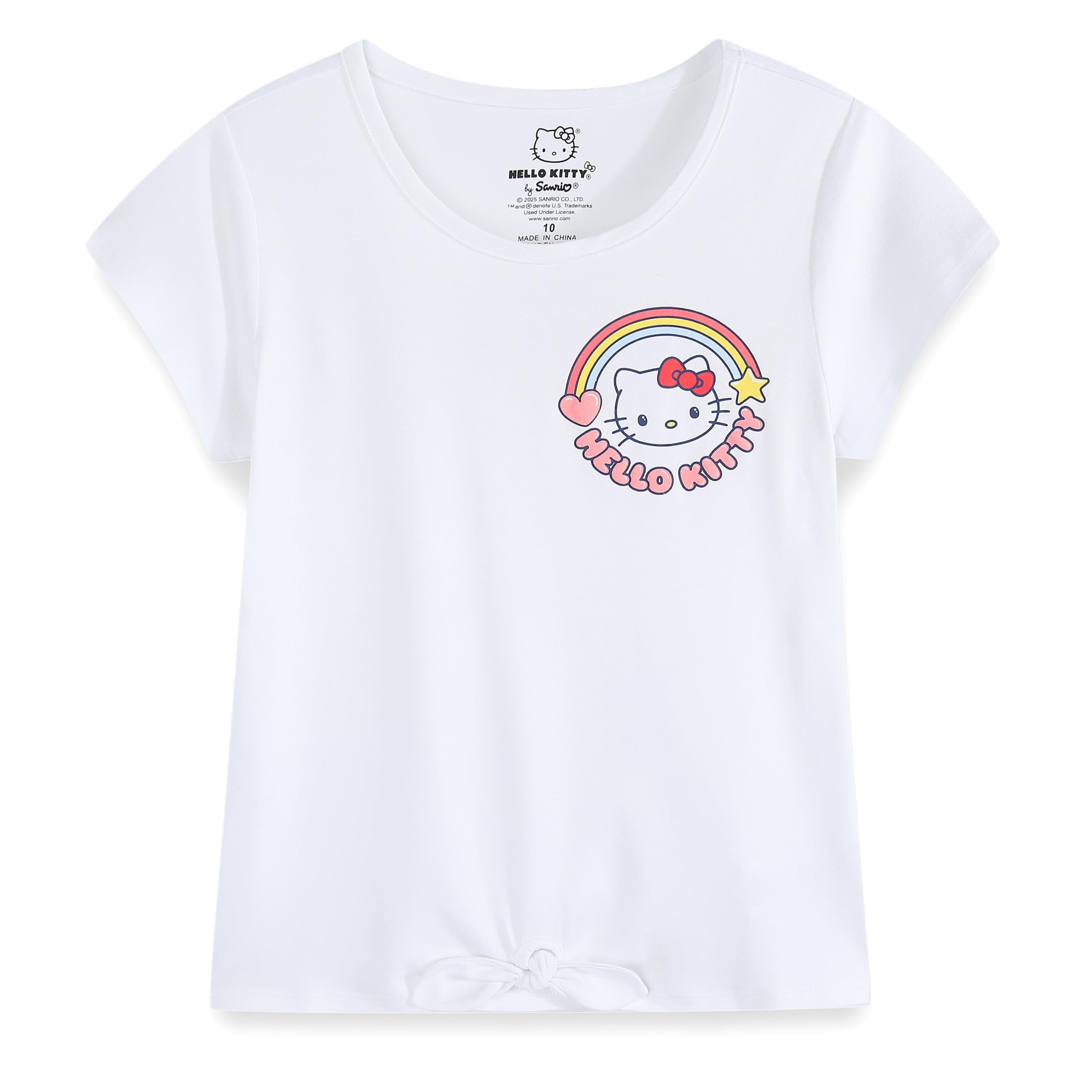Hello Kitty Sanrio Mix and Match Outfit Set with 2 Tops, Legging Pants and Shorts (Girls), 4 Piece Set, Sizes 4-12