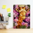 thumbnail image 6 of FMSHPON Giraffe Flowers Roses Clipboard Hardboard Wood Nursing Clip Board and Pull for Standard A4 Letter 13x9 inches, 6 of 8