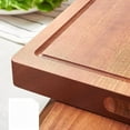 thumbnail image 2 of Extra Large Sapele Wood Cutting Board - Edge Grain Butcher Block Ebony Meat Cutting Board with Juice Groove for Kitchen (20 x 14 x 1.5 inches | Extra Solid), 2 of 2