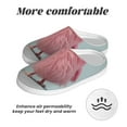 thumbnail image 6 of Wukai Adorable Pink Fluffy Birds Print Women's Indoor Bedroom Slipper Slip On Shoes, Unisex House Shoes with Anti-Skid Sole for Men, Gift for Women Men-8, 6 of 7