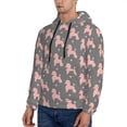 thumbnail image 2 of Hoodies for Men - Pink Cute Poodle Dog Long Sleeve Comfrt Men'S Fashion Hoodies & Sweatshirts, Sweatshirts for Men Hoodies Pullover Clothing Clothes with Pouch, 2 of 7