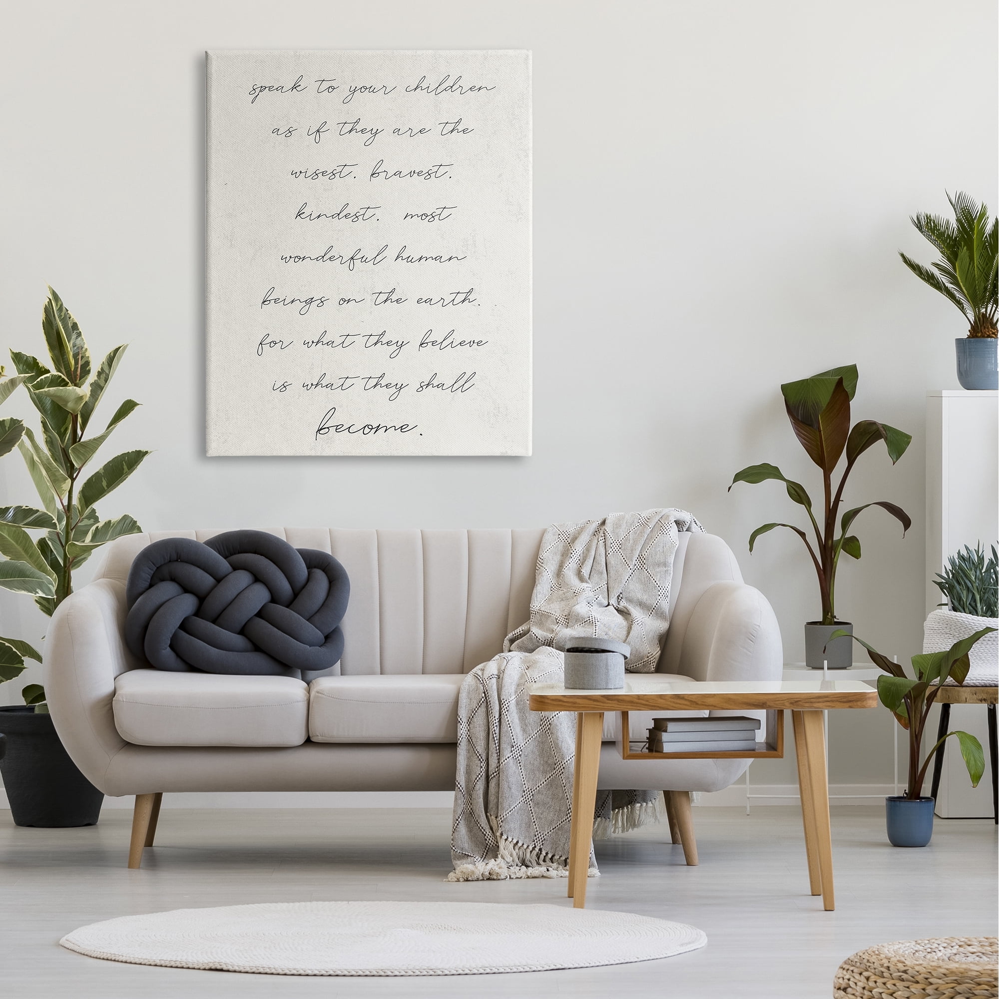 Stupell Industries Wisest Bravest Kindest Children They Will Become Phrase,36 x 48, Design by Daphne Polselli