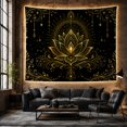 thumbnail image 6 of Floral Garden Lotus with Flower Sits Layered Petals, Mystical Fantasy for Space Lovers, Galaxy Room Decor, Mother'S Day Gift, Tapestry Wall Hanging for Bedroom and Dorm, 6 of 7