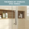 thumbnail image 5 of Spaco 48x72 Inch 1/4" Thick Single Slide Frameless Shower Door, High-Quality Tempered Glass & Stainless Steel, Adjustable Width, Reversible Installation, Leak-Proof Seal, Silver, 5 of 7