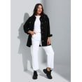 thumbnail image 3 of Black - Point Collar - Unlined - Plus Size Jacket - Alia, 3 of 5