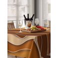 thumbnail image 6 of Burnt Orange Ombre Table Cloth, Abstract Art Moire Ocean Waves Waterproof Tablecloth for Rectangle Tables, Reusable Washable Fabric Table Cover for Restaurant Kitchen Dining Tables 60"x84", 6 of 6