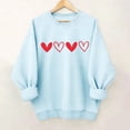thumbnail image 2 of Mujeres Manga Larga Tops Casual Cuello Redondo Moda Impresión Suéter Sudadera Invierno Suave, 2 of 3