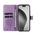 thumbnail image 6 of TECH CIRCLE for iPhone 16 Pro Case 6.3" 2024, PU Leather Flip Wallet Case with Stand Function, Built-in Card Slots & Cash Pocket, Lightweight Protective Slim Cute Cover with Lanyard, Lightpurple, 6 of 8