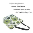 thumbnail image 3 of FORMRS Womens Canvas Tote Bag with Zipper Inner Pocket Shoulder Handbag, Retro Flower Print, 3 of 7