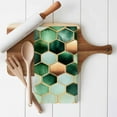 thumbnail image 2 of Dish Towels, Dark&nbsp;Green Marble Absorbent Kitchen Towels 1 PC, Gold Hexagon Geometric Modern Pattern Microfiber Hand Towels Dish Cloths Tea Towels for Home&nbsp; Bathroom,18X28-Inch,, 2 of 6