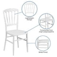 thumbnail image 5 of Flash Furniture HERCULES Series White Resin Stacking Napoleon Chair, 5 of 12