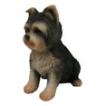 thumbnail image 3 of Adorable Lifelike Pet Pal Sitting Yorkie Terrier Puppy Home Decor Figurine, 3 of 9