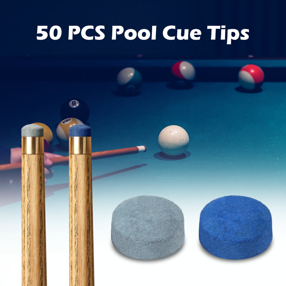 Box of 50pcs Glue-on Pool Billiards Snooker Cue Tips 9mm 10mm 13mm JM 
