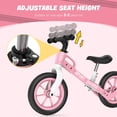 thumbnail image 4 of Simzone Upgraded Balance Bike for 2 3 4 5 Year Old Kids Boys Girls 12-Inch Wheels Training Bike No Pedal Adjustable Seat & Handlebar Height, Pink, 4 of 9