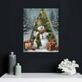 thumbnail image 4 of Happy Picture Decoration Wall Art Canvas Print Winter Scene Snow Scene Suitable for Bathroom Kids New Year Gift, 4 of 4