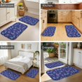 thumbnail image 4 of Paisley and Floral Blue Pattern Bath Mat Set Of 2,Non-Slip Rug for Bathroom,Kitchen,Bedroom,Entrance, 30x17 and 23.5x15.7 Inches, 4 of 5