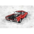 thumbnail image 2 of OnRei 24x17 Gold Ornate Wood Framed with Double Matting Museum Art Print Titled - MuscleCar  A, 2 of 4