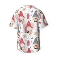 thumbnail image 4 of Balery Gnome With Love Letter Men's Casual Button Down Shirt Short Sleeve Textured Summer Cuban Beach Shirts-3X-Large, 4 of 7