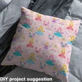 thumbnail image 2 of jejeloiu Caut Girls Fabric by the Yard 10 Yards,Princess Castle Room Decor Fabric by the Yard,Rainbow Flower Carriage Sewing Fabric For Teens,Ultra Soft Home Decor, 2 of 6