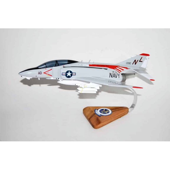 VF-51 Screaming Eagles (NL/110) F-4B Model, 1/42 (18") Scale, Mahogany, Navy, Fighter