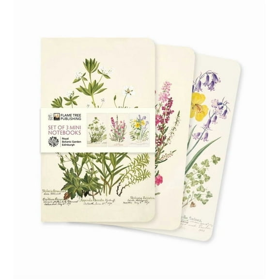 Mini Notebook Collections Royal Botanic Garden Edinburgh Set of 3 Mini Notebooks, (Hardcover)
