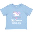 thumbnail image 3 of Inktastic My Memere Grandma Loves Me Unicorn Girls Toddler T-Shirt, 3 of 5