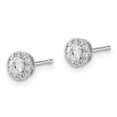 thumbnail image 3 of 14k White Gold Diamond Post Earrings Measures 6x6mm Wide Jewelry for Women - .32 dwt, 3 of 6