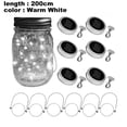thumbnail image 2 of Lojalitet Paquete de 6 luces LED para tapa de tarro, 6 perchas (frascos no incluidos), decoración de tarro de masón, decoración de jardín de patio, 2 of 5