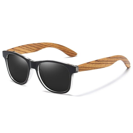 Wooden polycarbonate Sunglasses for men and women polarized light UVA protection wooden foot pattern carved sunglasses